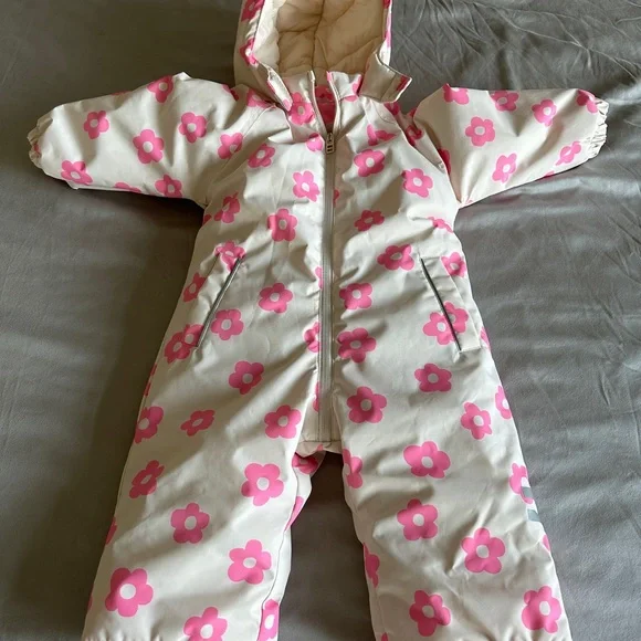 Zara Pink Floral Snowsuit - Picture 5 of 7